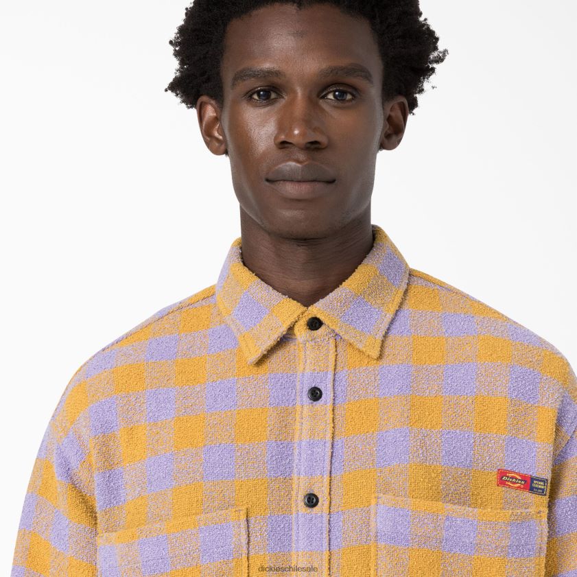 lila (lc) hombres camisa de tweed de ceremonia de apertura Dickies vestir X4H0F938