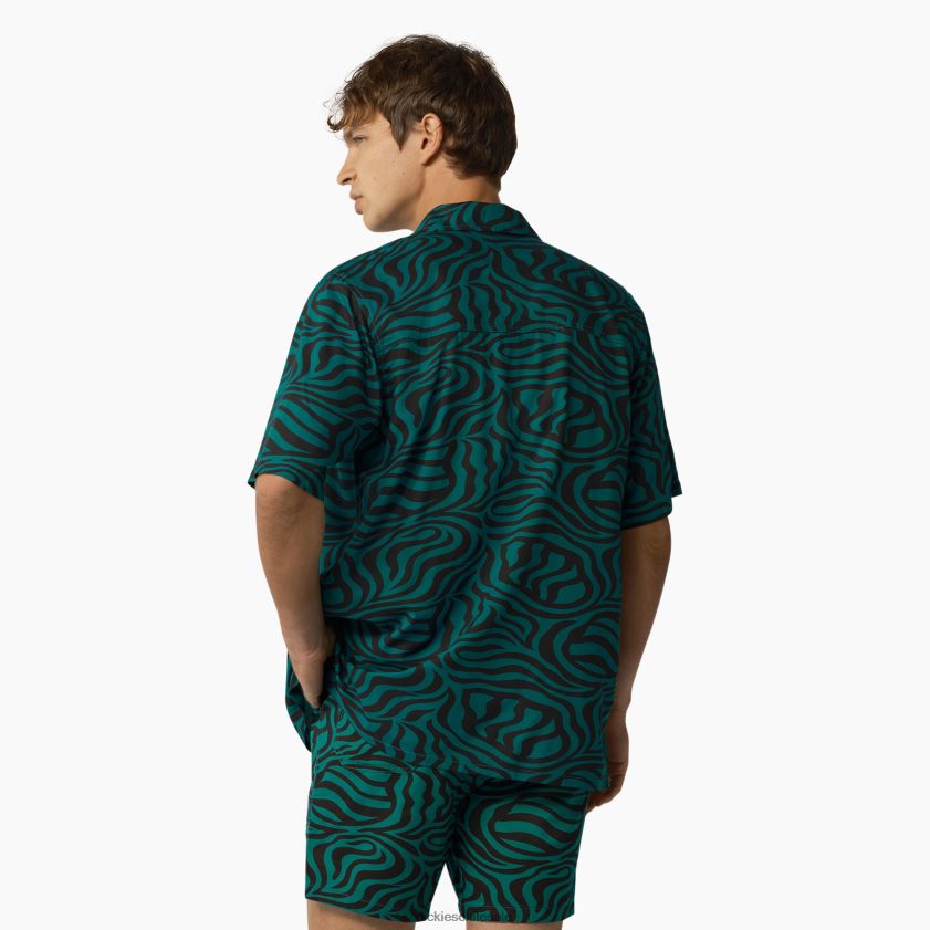 menta de manzana (ar2) hombres camisa de manga corta con estampado de cebra Dickies vestir X4H0F691