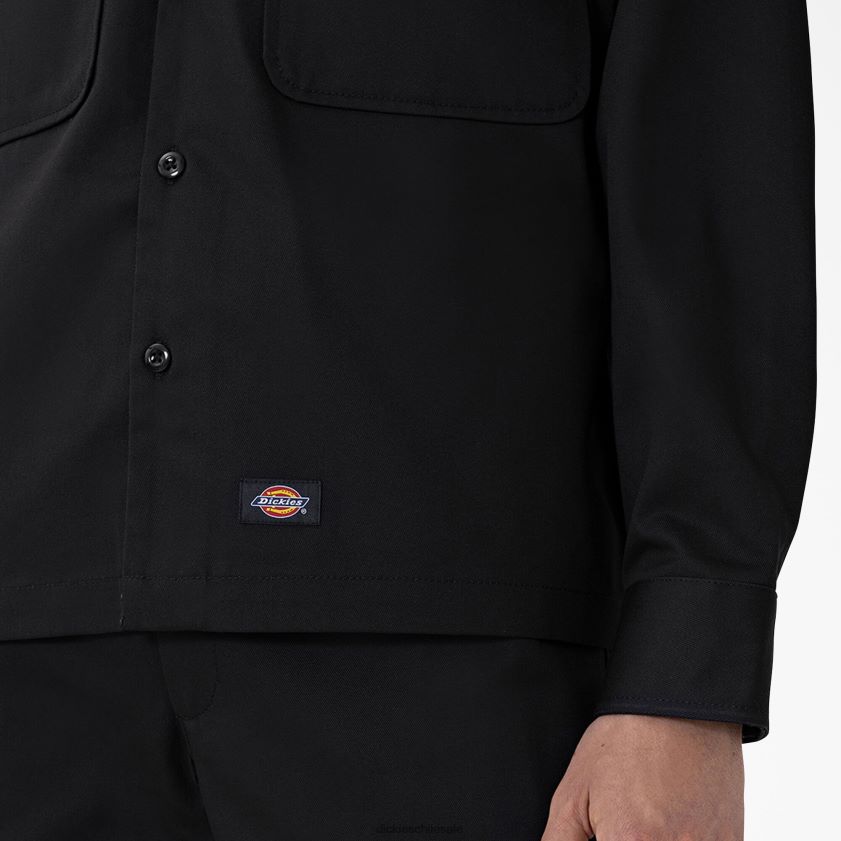 negro (bkx) hombres camisa de alta nobleza y servicio Dickies vestir X4H0F918