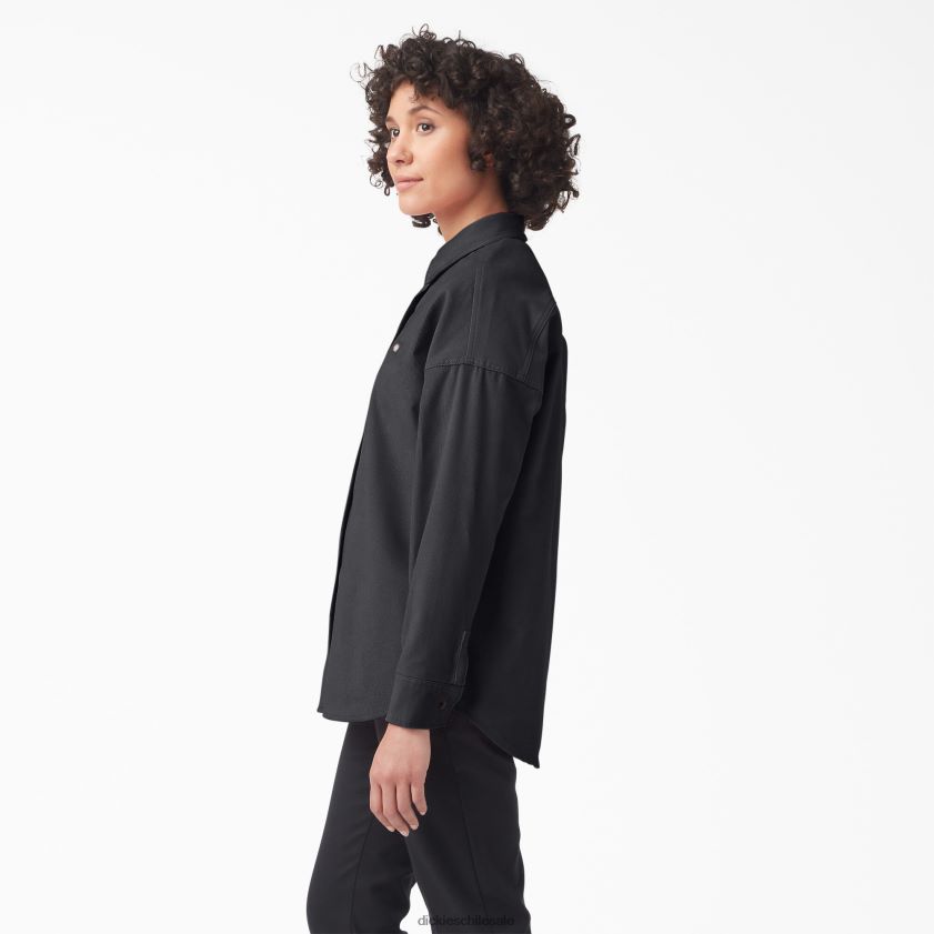 negro (bkx) mujer camisa de pana extragrande halleyville Dickies vestir X4H0F2184