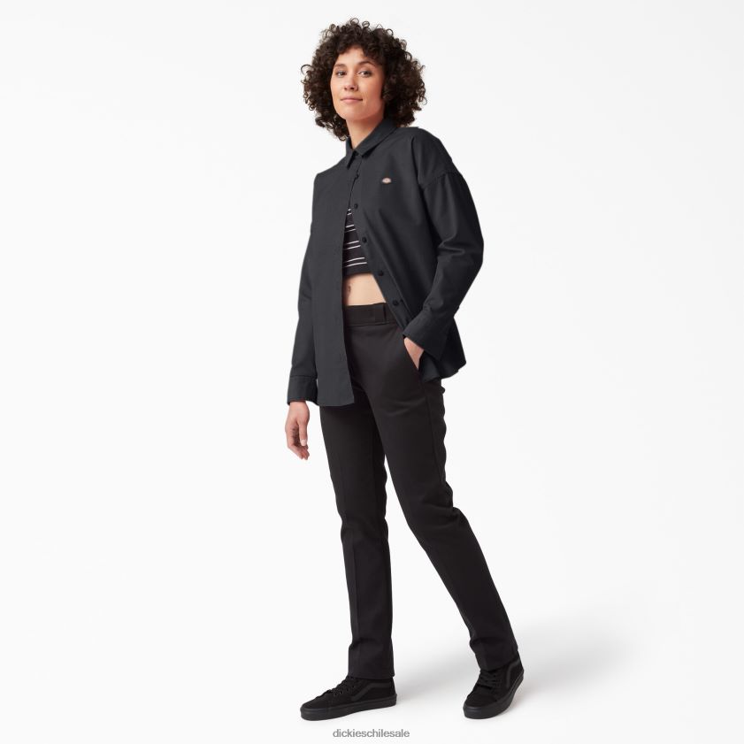 negro (bkx) mujer camisa de pana extragrande halleyville Dickies vestir X4H0F2184