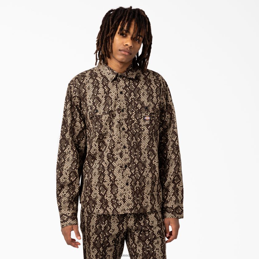 negro (negro) hombres camisa de manga larga camden Dickies vestir X4H0F853