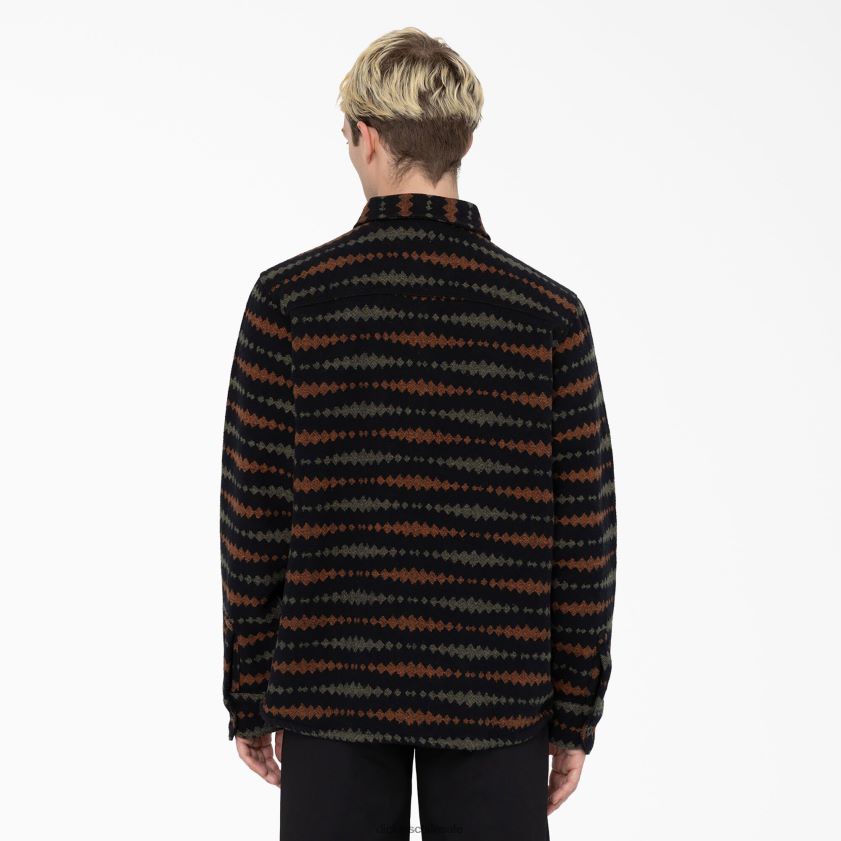 negro/verde militar (bmn) hombres camisa de manga larga falkville Dickies vestir X4H0F939