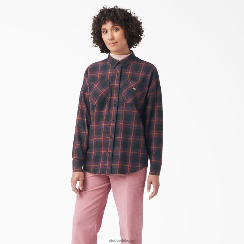 vino/cuadros negro (bpn) mujer camisa oversize Bakerhill Dickies vestir X4H0F2101