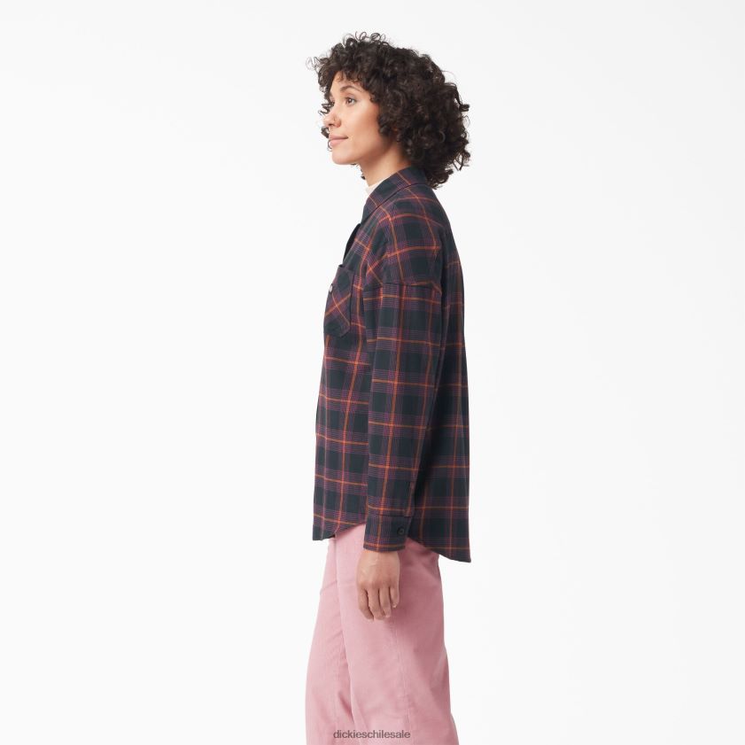 vino/cuadros negro (bpn) mujer camisa oversize Bakerhill Dickies vestir X4H0F2101