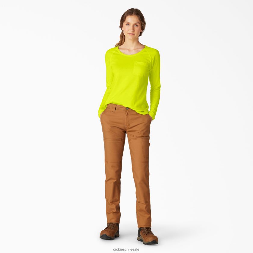 amarillo brillante (bwd) mujer camiseta refrescante de manga larga Dickies vestir X4H0F1629