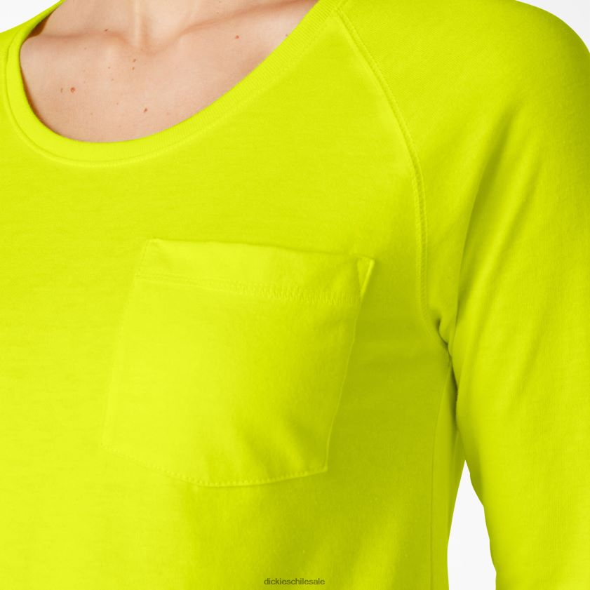 amarillo brillante (bwd) mujer camiseta refrescante de manga larga Dickies vestir X4H0F1629