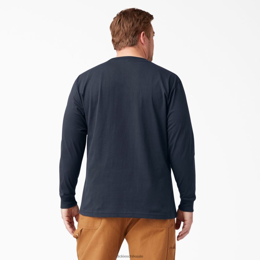 azul marino oscuro (dn) hombres camiseta de manga larga de peso pesado Dickies vestir X4H0F605