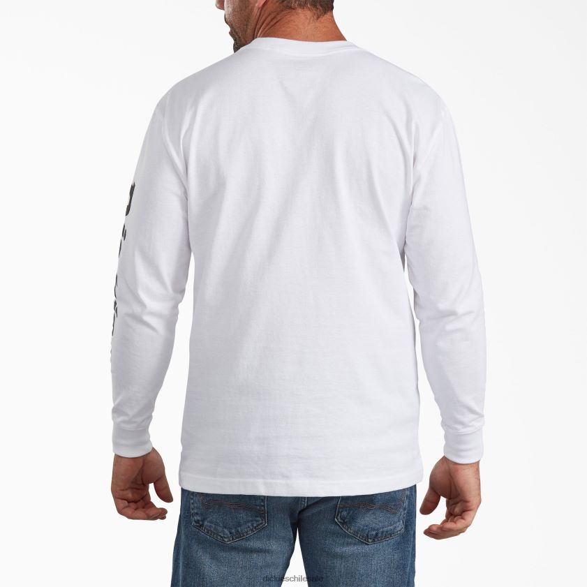 blanco (wh) hombres camiseta gráfica de manga larga Dickies vestir X4H0F769