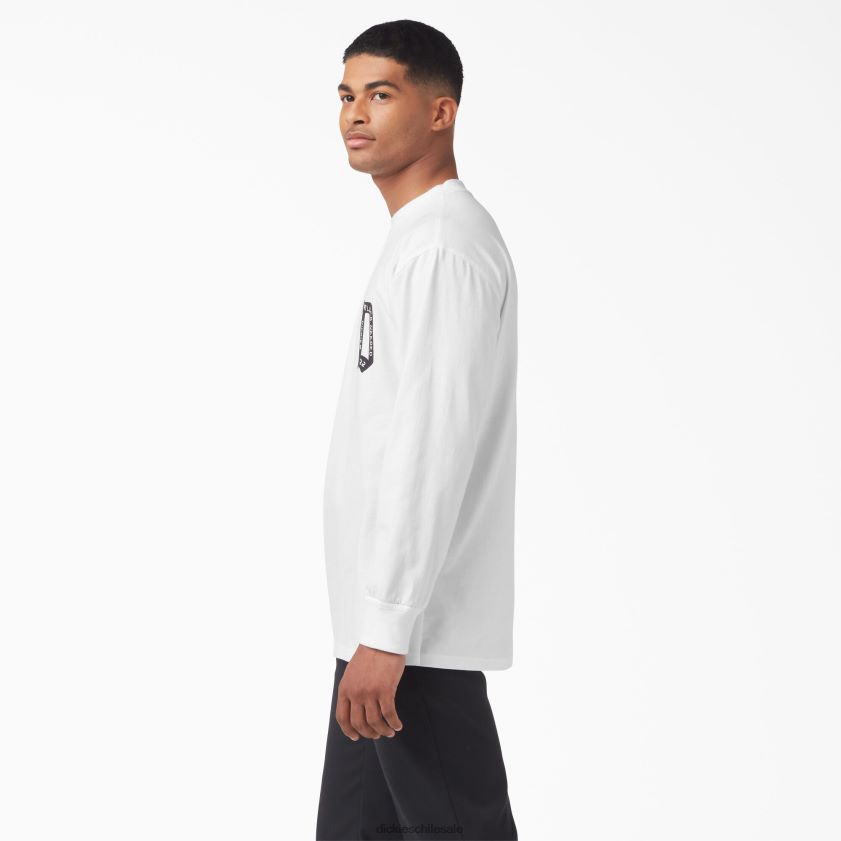 blanco (wh) hombres camiseta manga larga union springs Dickies vestir X4H0F836