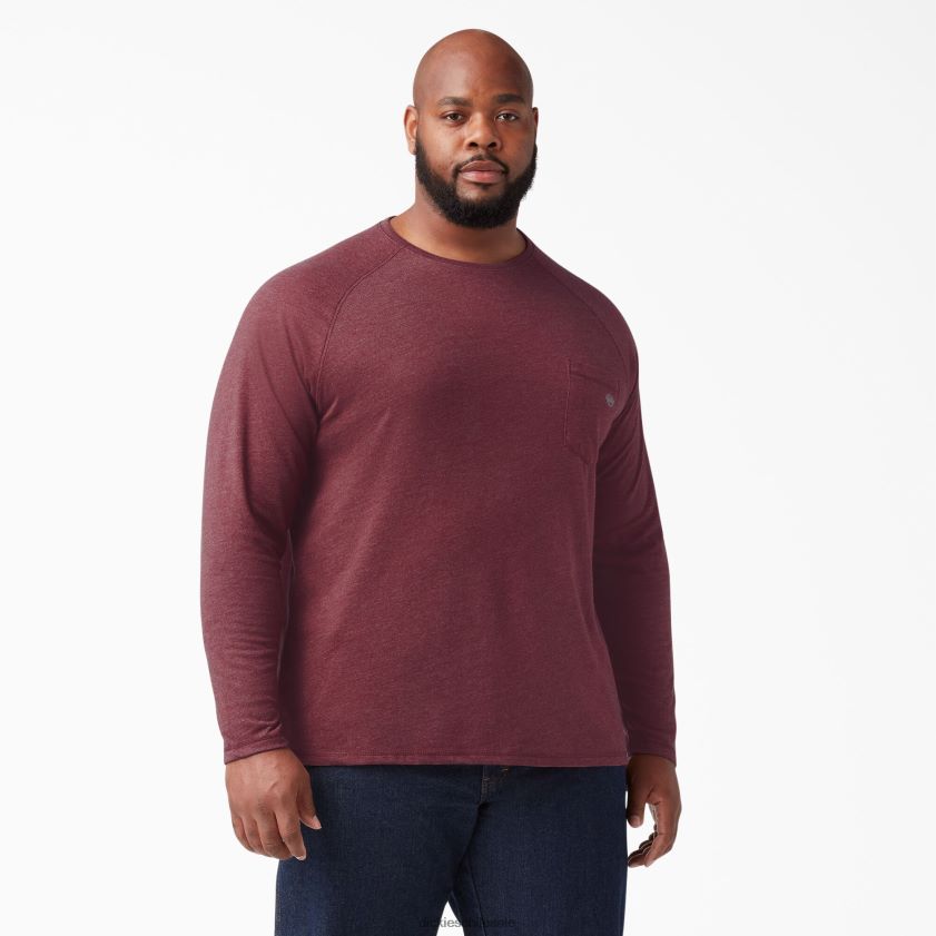 brezo burdeos (byh) hombres camiseta refrescante de manga larga Dickies vestir X4H0F617