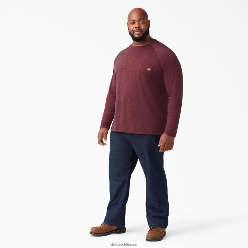 brezo burdeos (byh) hombres camiseta refrescante de manga larga Dickies vestir X4H0F617