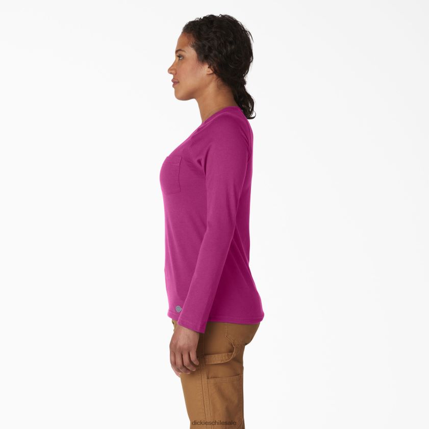 festival fucsia (f2f) mujer camiseta refrescante de manga larga Dickies vestir X4H0F1634