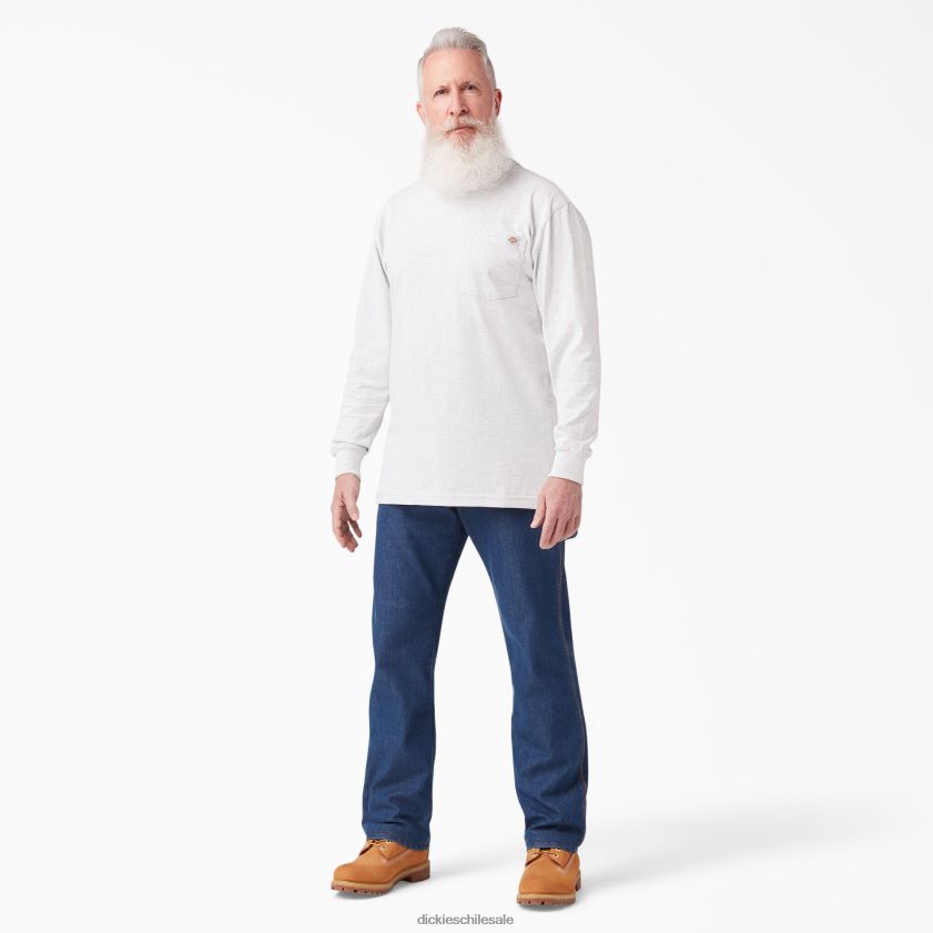 gris ceniza (ag) hombres camiseta de manga larga de peso pesado Dickies vestir X4H0F600