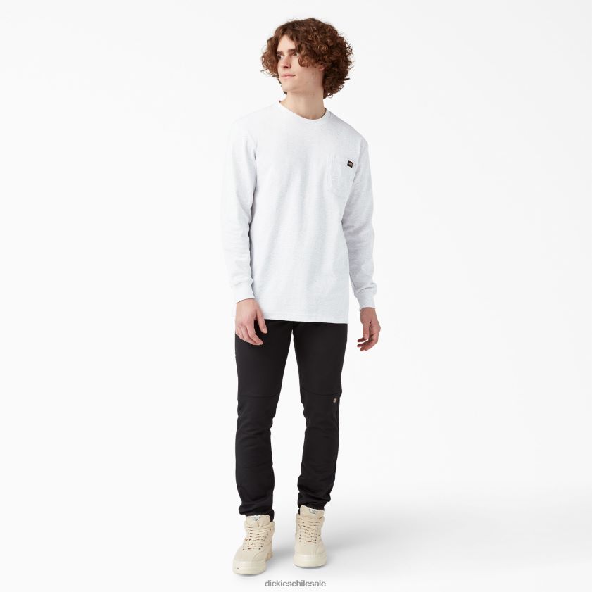 gris ceniza (ag) hombres camiseta de manga larga de peso pesado Dickies vestir X4H0F600