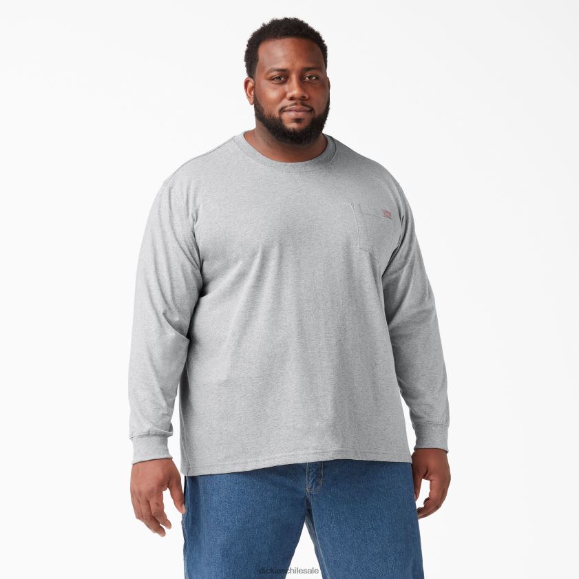 gris jaspeado (hg) hombres camiseta de manga larga de peso pesado Dickies vestir X4H0F610