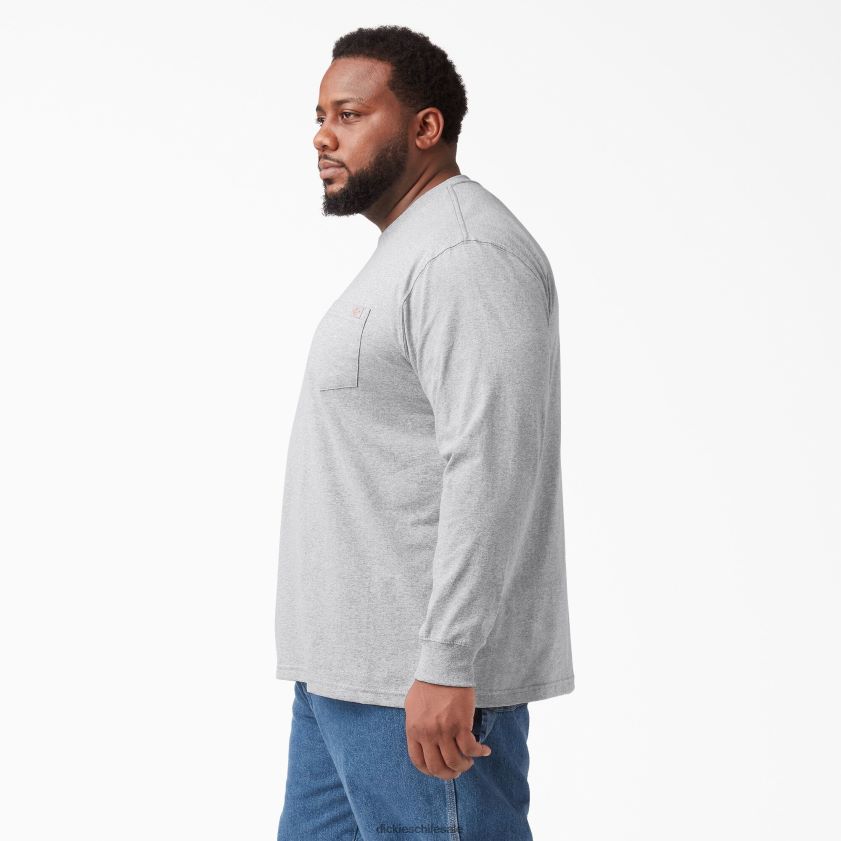 gris jaspeado (hg) hombres camiseta de manga larga de peso pesado Dickies vestir X4H0F610