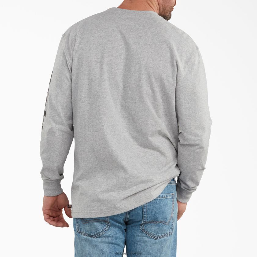 gris jaspeado (hg) hombres camiseta gráfica de manga larga Dickies vestir X4H0F767