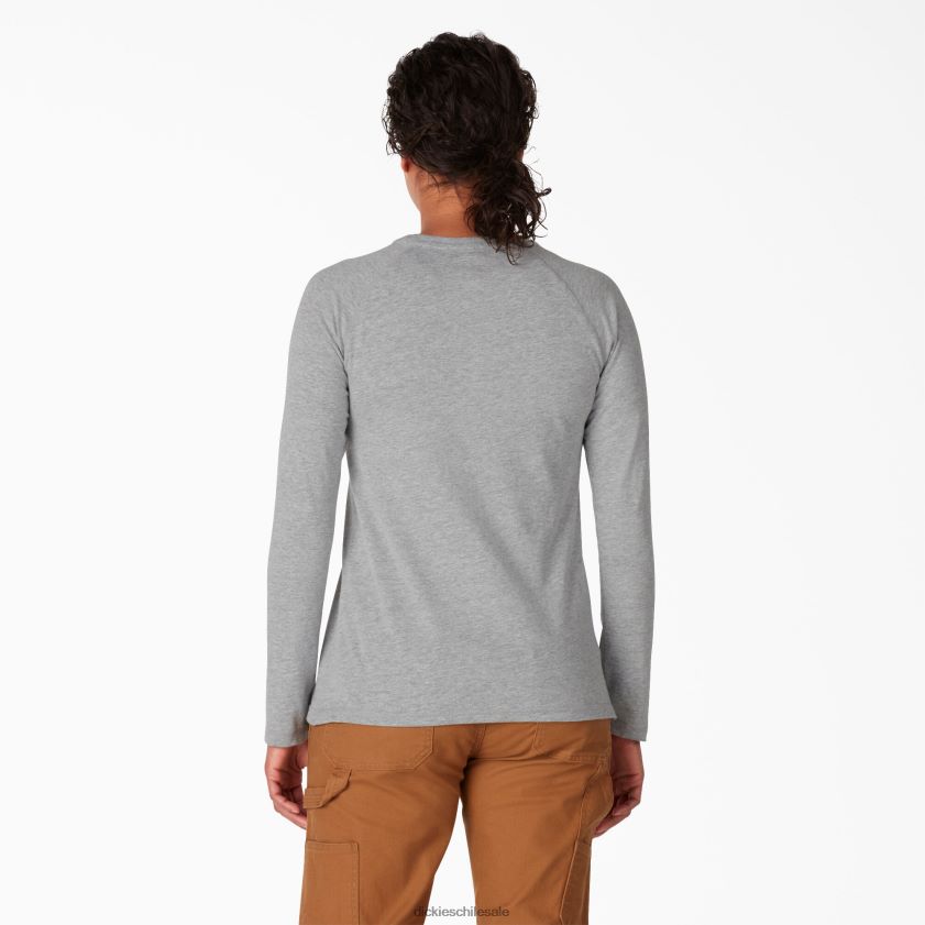 gris jaspeado (hg) mujer camiseta refrescante de manga larga Dickies vestir X4H0F1635