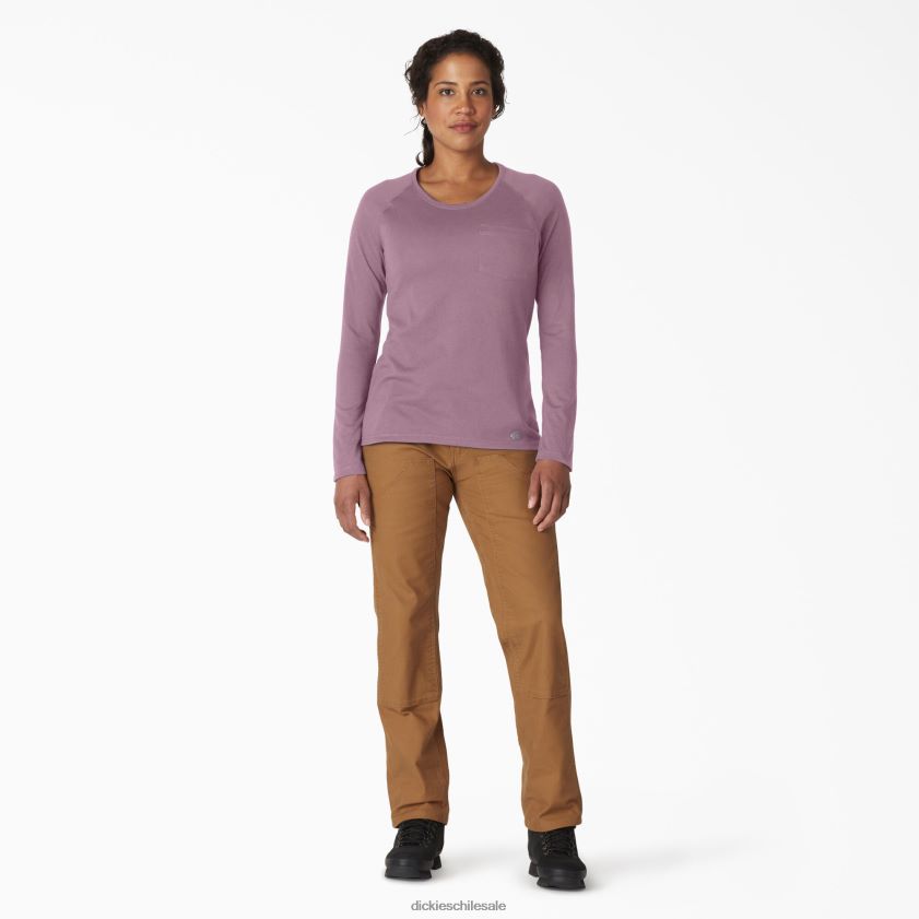 malva sombra brezo (vsh) mujer camiseta refrescante de manga larga Dickies vestir X4H0F1638