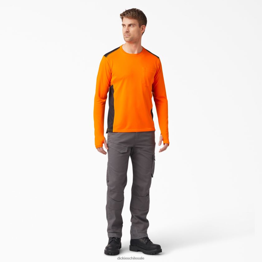 naranja neón (na) hombres camiseta de manga larga temp-iq 365 Dickies vestir X4H0F705