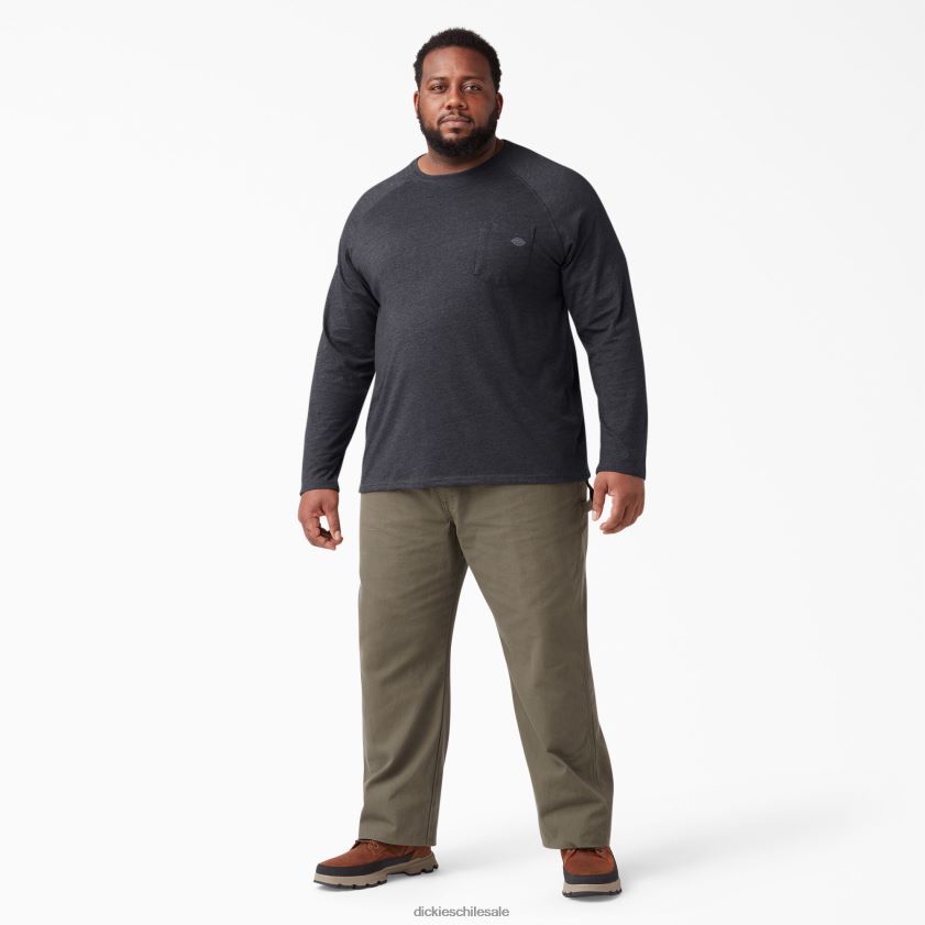 negro brezo (kbh) hombres camiseta refrescante de manga larga Dickies vestir X4H0F621