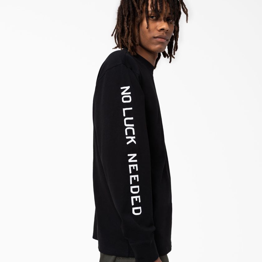 negro (kbk) hombres camiseta manga larga union springs Dickies vestir X4H0F835