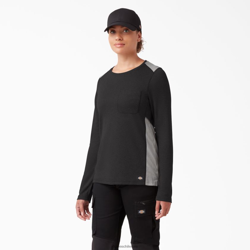 negro (kbk) mujer camiseta de manga larga temp-iq 365 Dickies vestir X4H0F1695