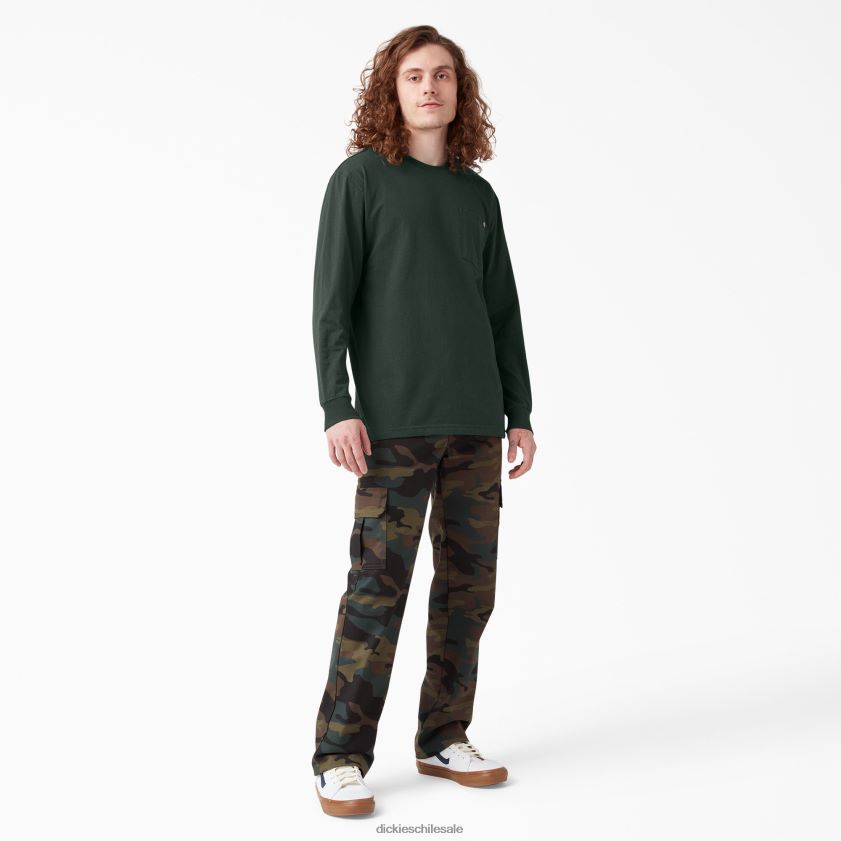 verde cazador (gh) hombres camiseta de manga larga de peso pesado Dickies vestir X4H0F609