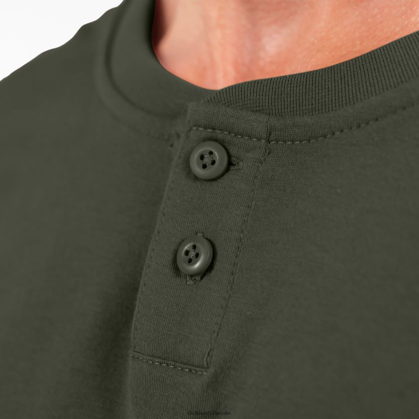 verde oliva (og) hombres camiseta henley de manga larga Dickies vestir X4H0F809