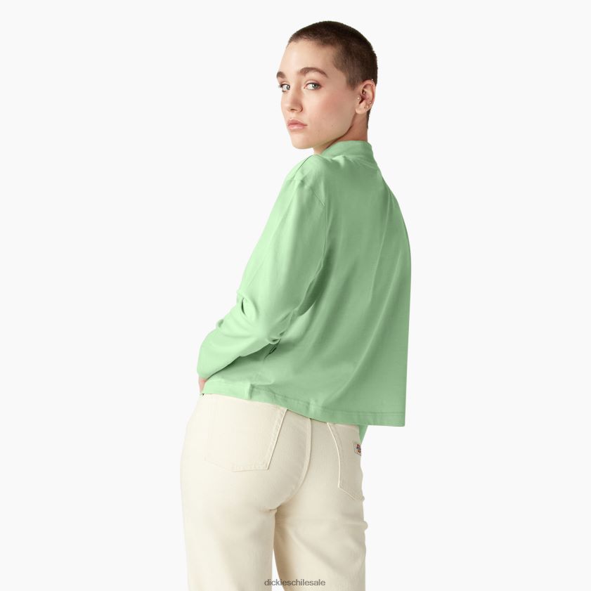 verde tranquilo (qg2) mujer playera de manga larga con cuello alto Mapleton Dickies vestir X4H0F1986
