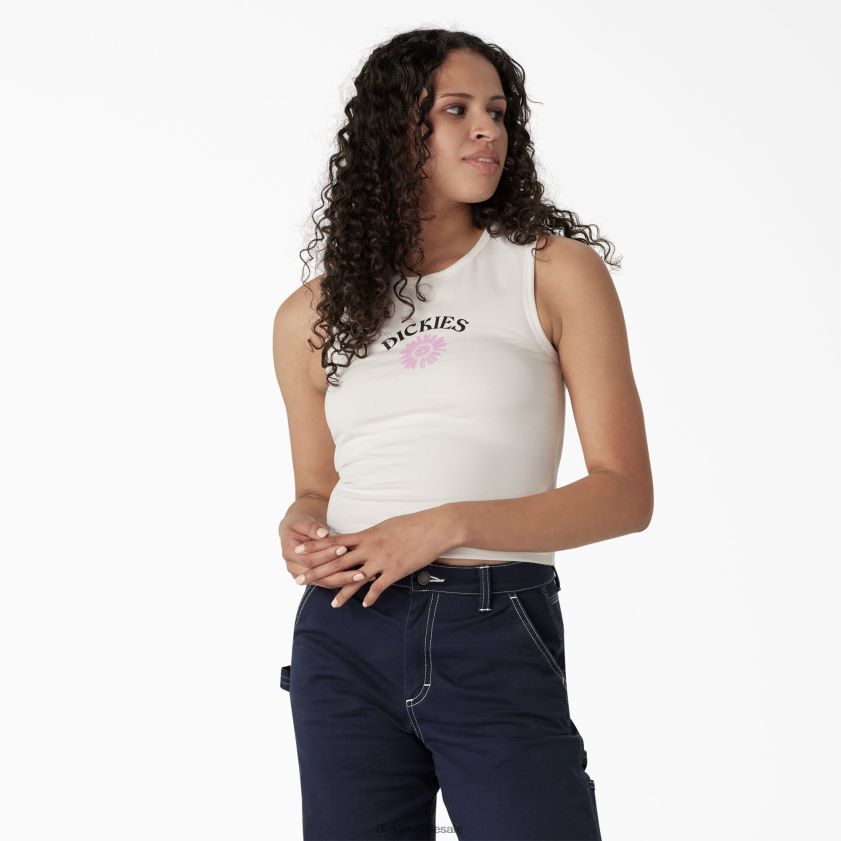 blanco (wh) mujer camiseta sin mangas corta con gráfico Dickies vestir X4H0F2114