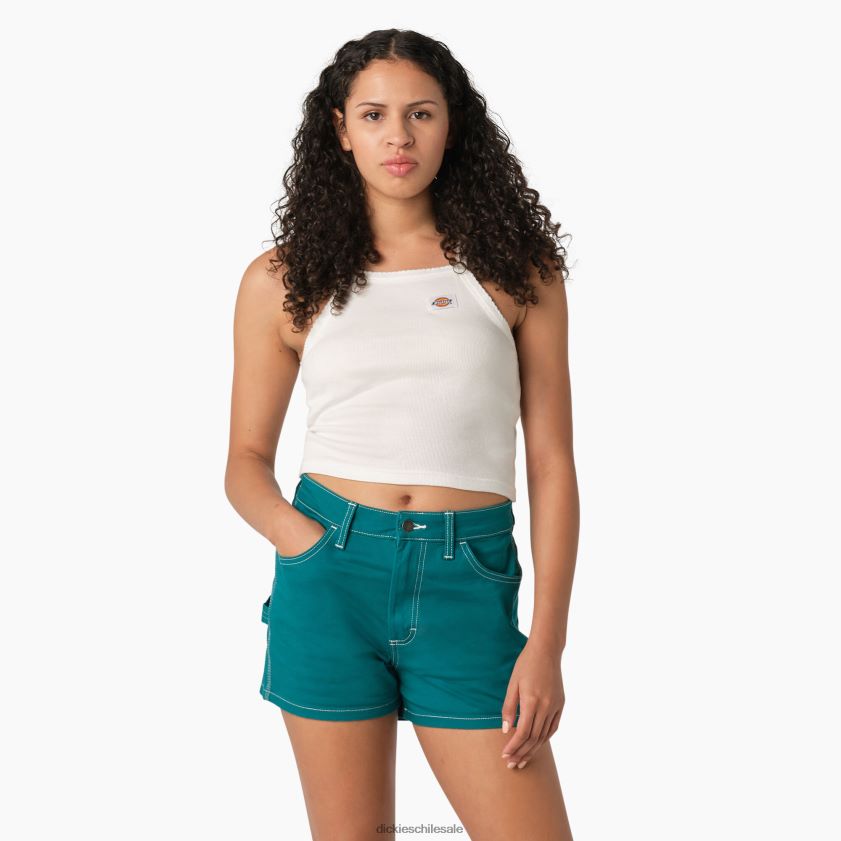 blanco (wh) mujer camiseta sin mangas corta de canalé Dickies vestir X4H0F2088