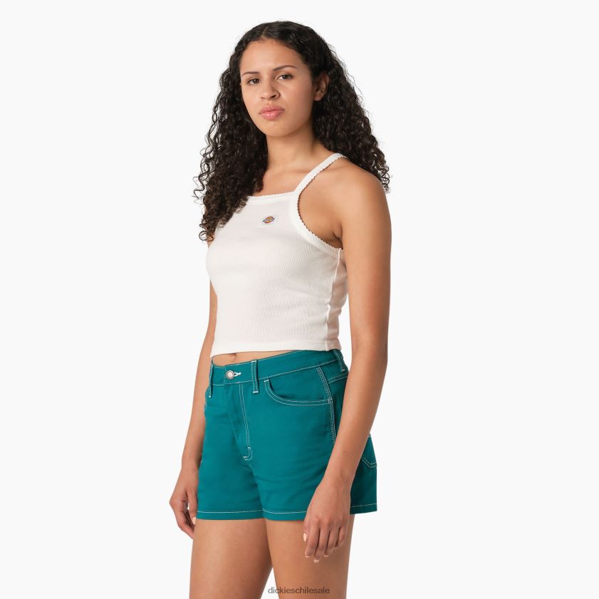 blanco (wh) mujer camiseta sin mangas corta de canalé Dickies vestir X4H0F2088