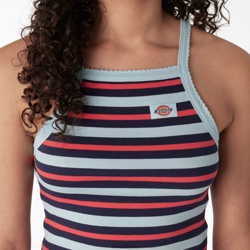 franja de feria de verano azul cielo (sks) mujer camiseta sin mangas corta de canalé Dickies vestir X4H0F2085