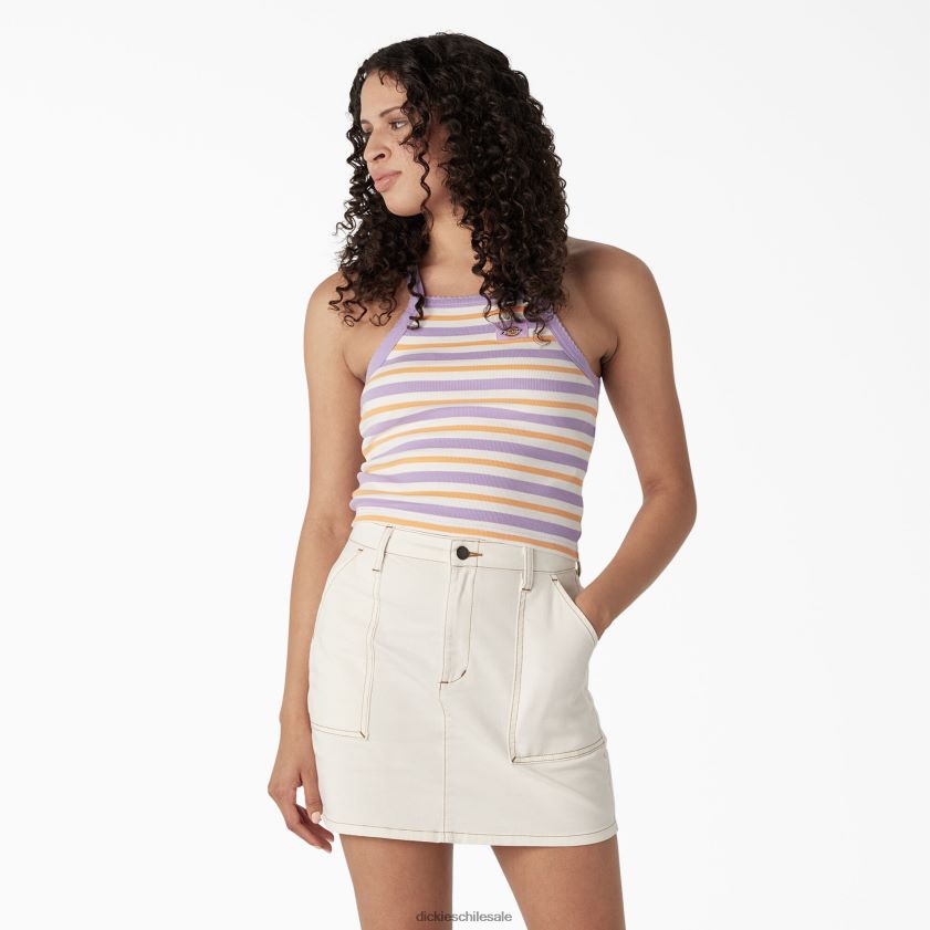 franja de feria de verano púrpura (ums) mujer camiseta sin mangas corta de canalé Dickies vestir X4H0F2086