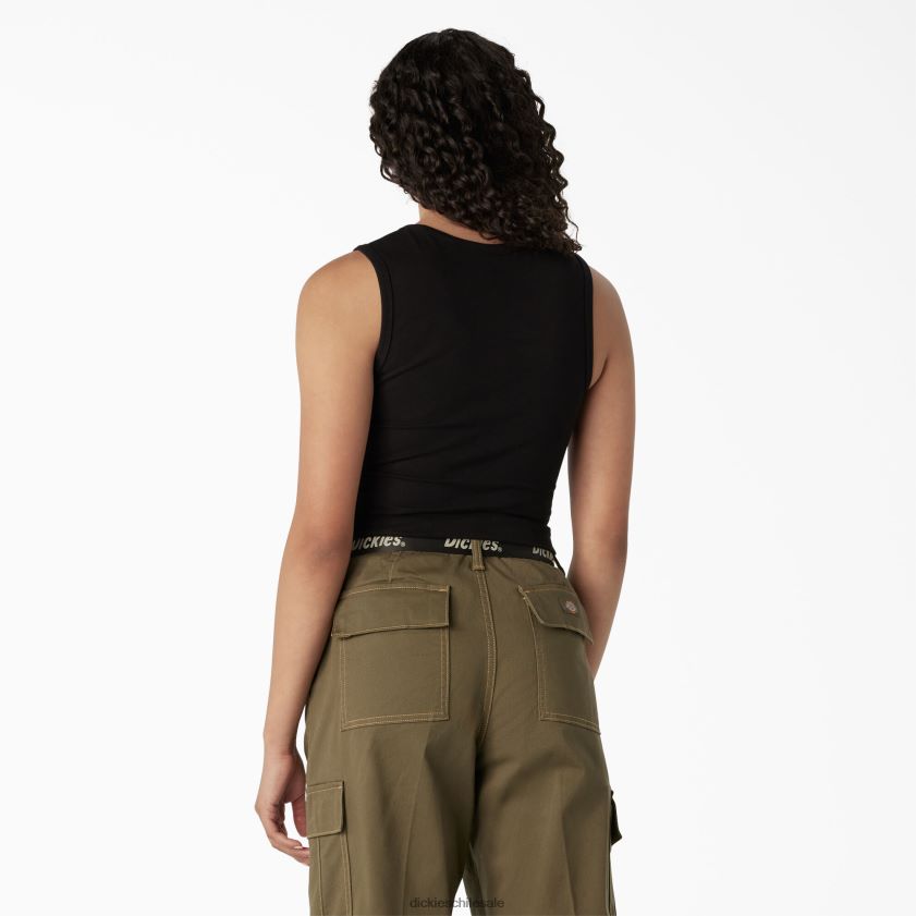 negro (kbk) mujer camiseta sin mangas corta con gráfico Dickies vestir X4H0F2112
