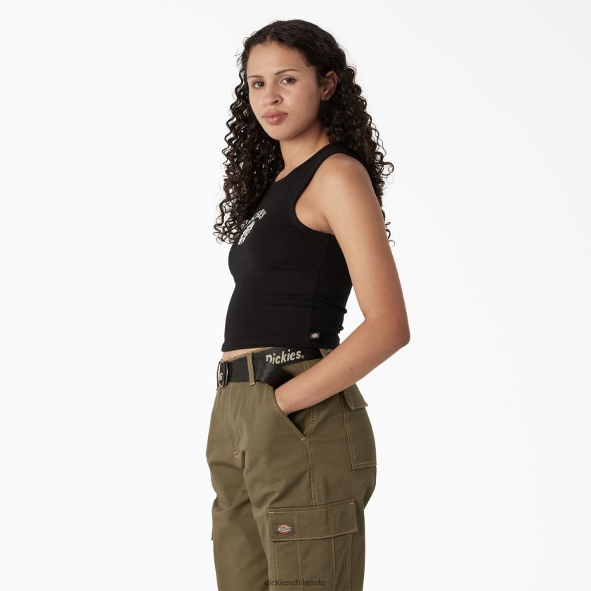 negro (kbk) mujer camiseta sin mangas corta con gráfico Dickies vestir X4H0F2112
