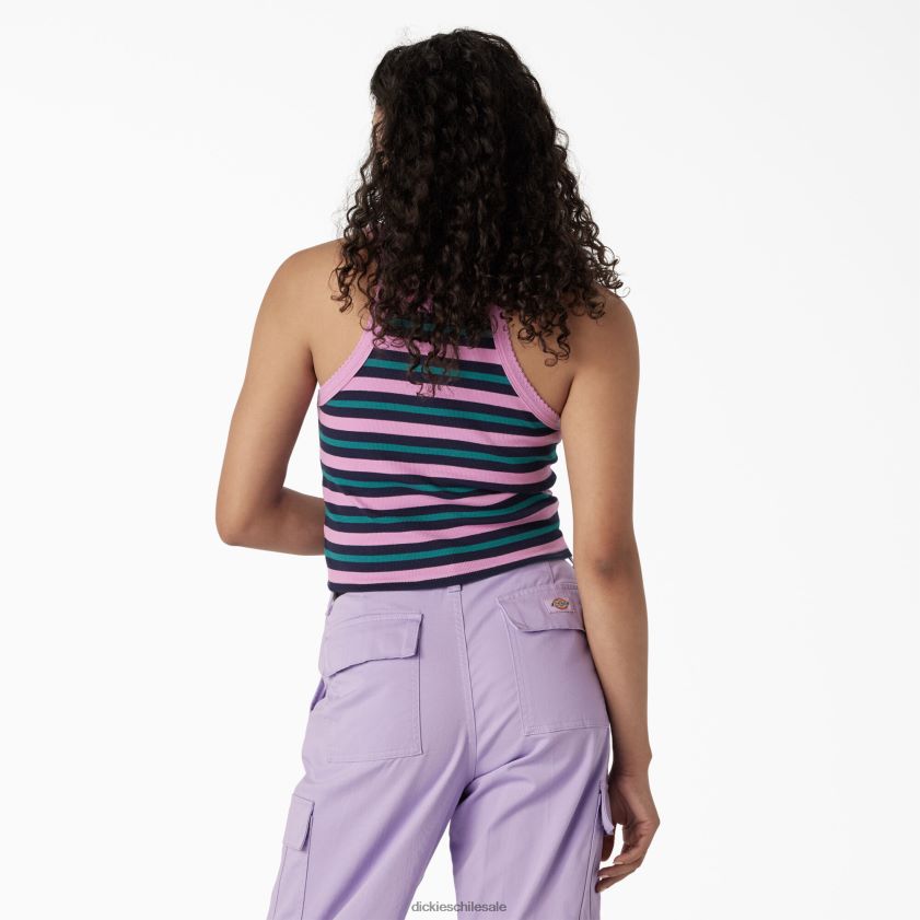 raya de feria de verano de rosas silvestres (wfs) mujer camiseta sin mangas corta de canalé Dickies vestir X4H0F2087