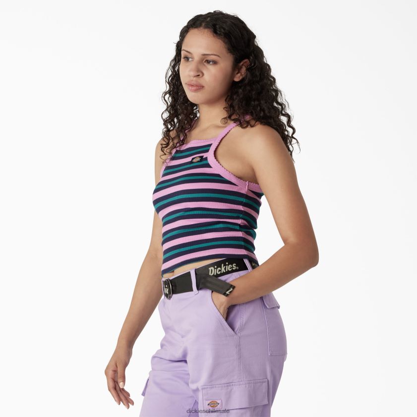 raya de feria de verano de rosas silvestres (wfs) mujer camiseta sin mangas corta de canalé Dickies vestir X4H0F2087