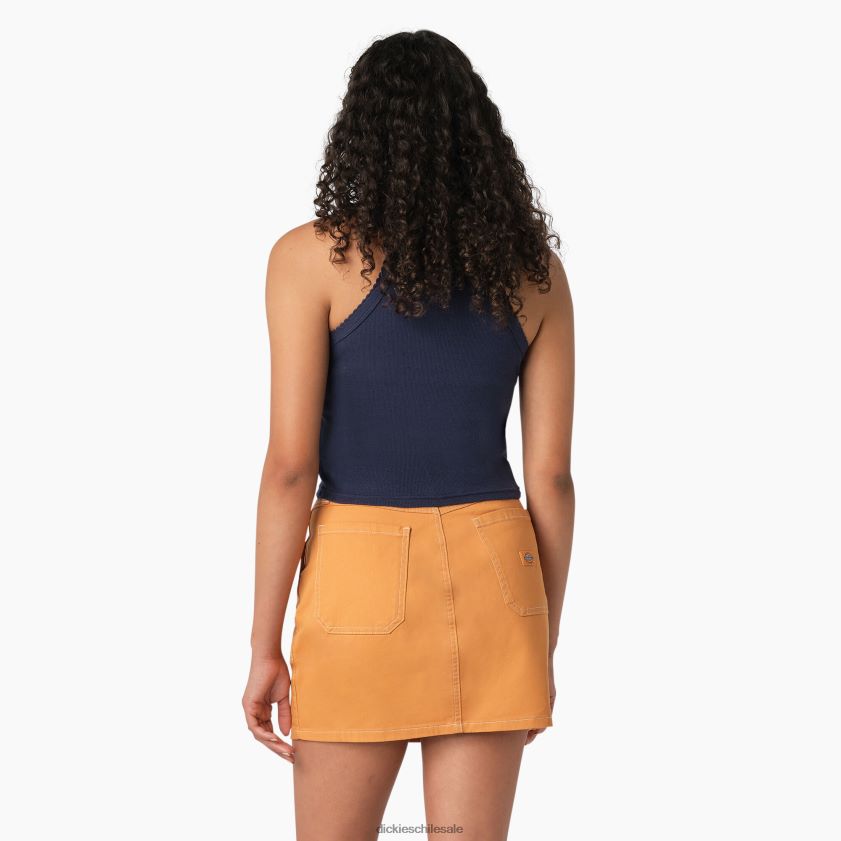 tinta azul marino (ik) mujer camiseta sin mangas corta de canalé Dickies vestir X4H0F2083