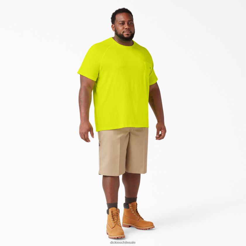 amarillo brillante (bwd) hombres camiseta refrescante de manga corta Dickies vestir X4H0F538