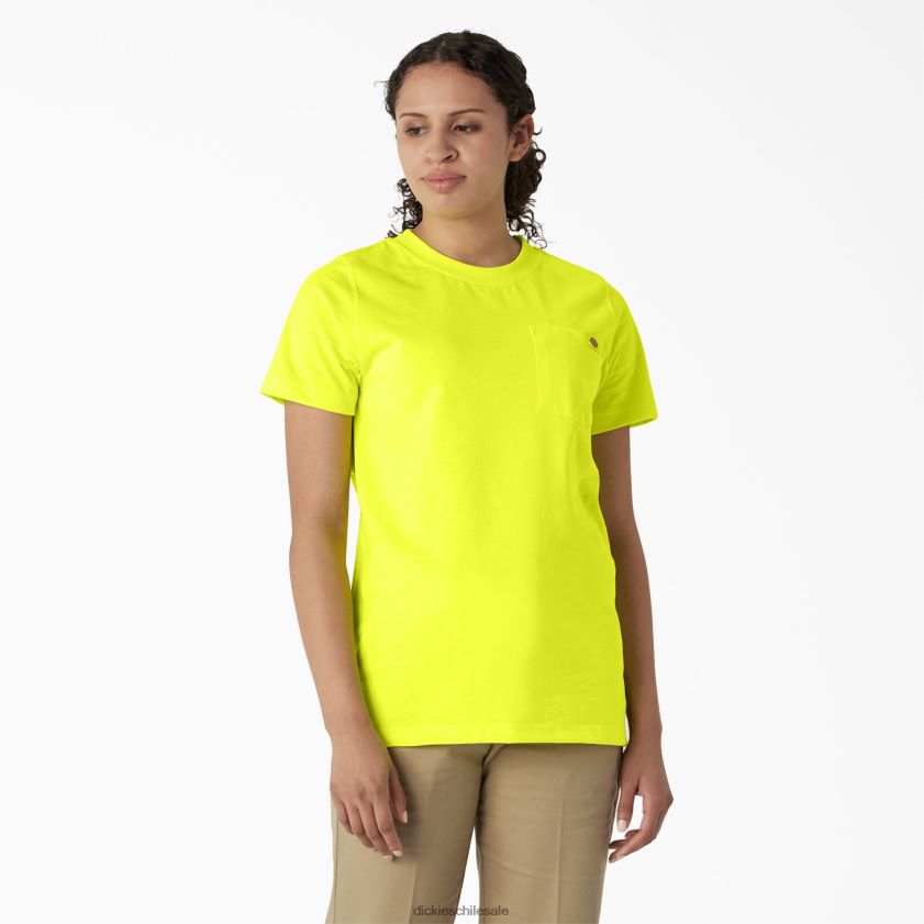 amarillo brillante (bwd) mujer camiseta de manga corta de peso pesado Dickies vestir X4H0F1955