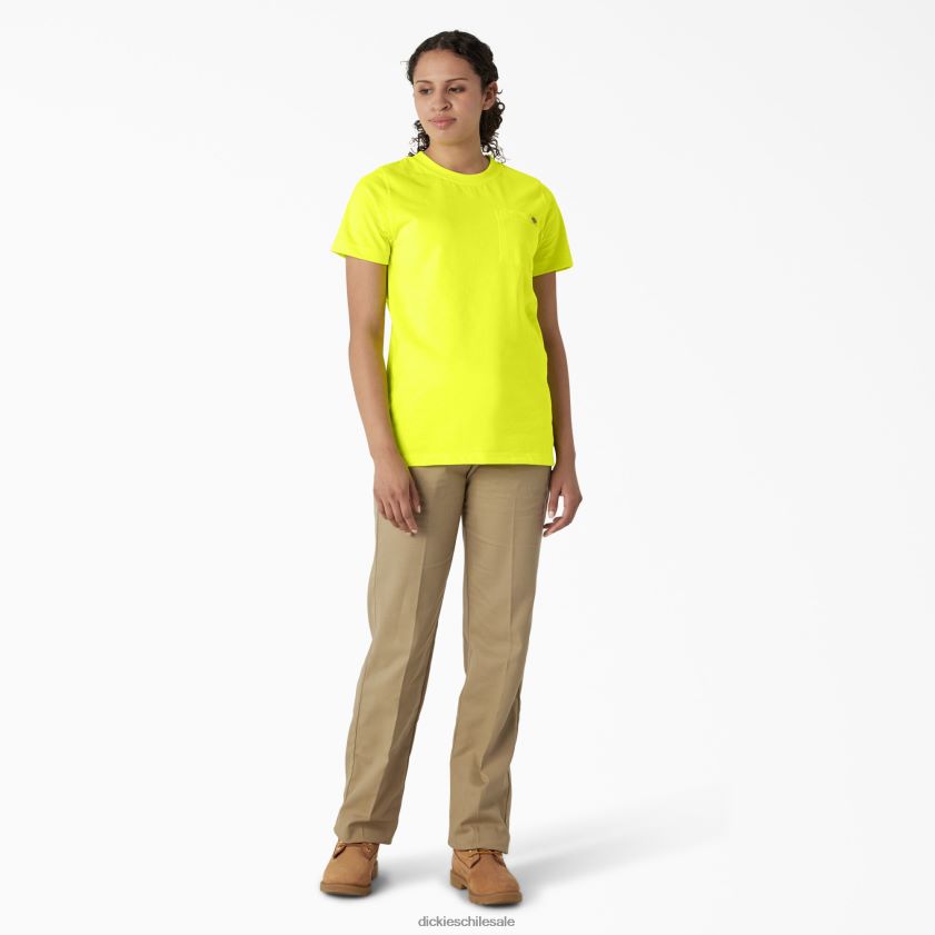 amarillo brillante (bwd) mujer camiseta de manga corta de peso pesado Dickies vestir X4H0F1955