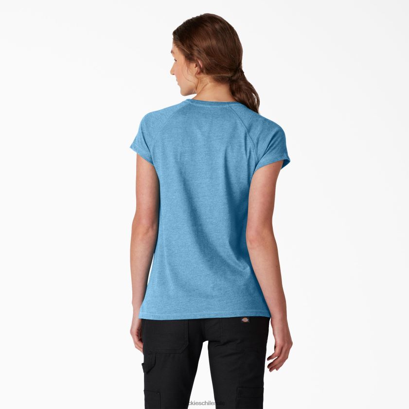 azul celeste (ab2) mujer camiseta refrescante de manga corta Dickies vestir X4H0F1570