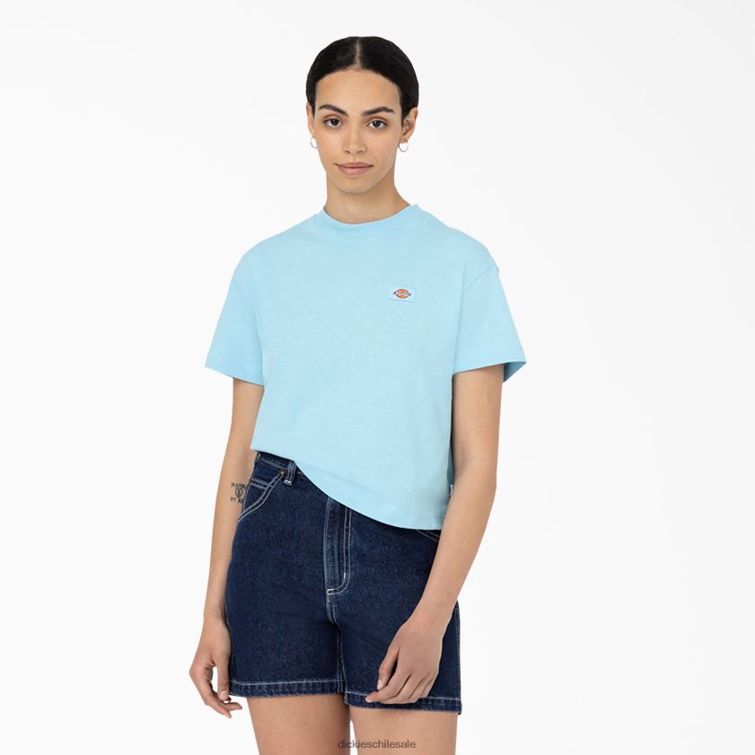 azul cielo (su9) mujer camiseta corta Oakport Dickies vestir X4H0F2044