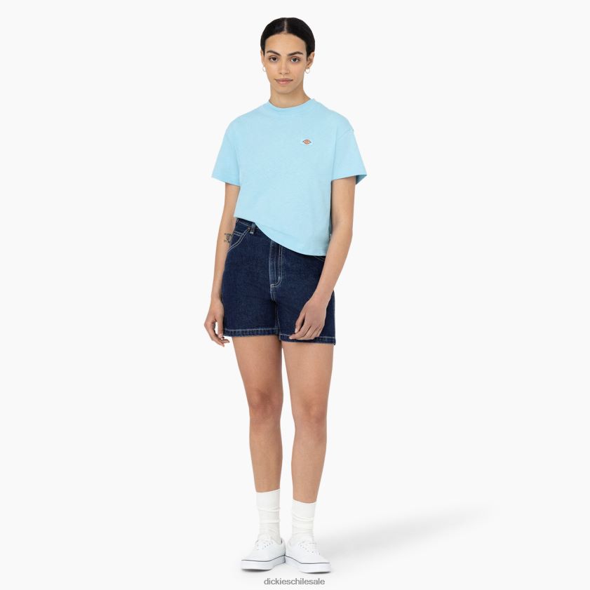 azul cielo (su9) mujer camiseta corta Oakport Dickies vestir X4H0F2044