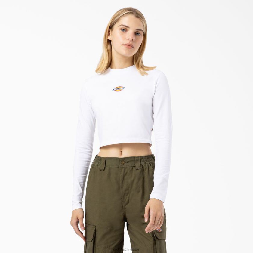 blanco (wh) mujer camiseta corta de manga larga con logo de Maple Valley Dickies vestir X4H0F2054