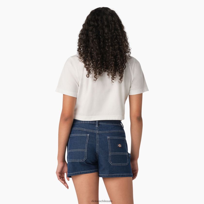 blanco (wh) mujer playera corta con gráfico de cebra Dickies vestir X4H0F2194