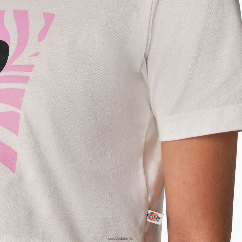 blanco (wh) mujer playera corta con gráfico de cebra Dickies vestir X4H0F2194